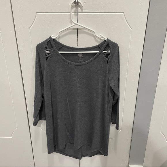 SO Grey 3/4 Long Sleeve Top - Picture 1 of 9
